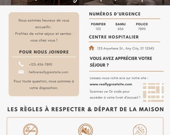 Welcome poster for travelers staying in your accommodation