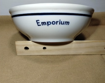 Emporium Restaurant Ware Bowl – Syracuse China Blue Band Ironstone Diner Style Vintage