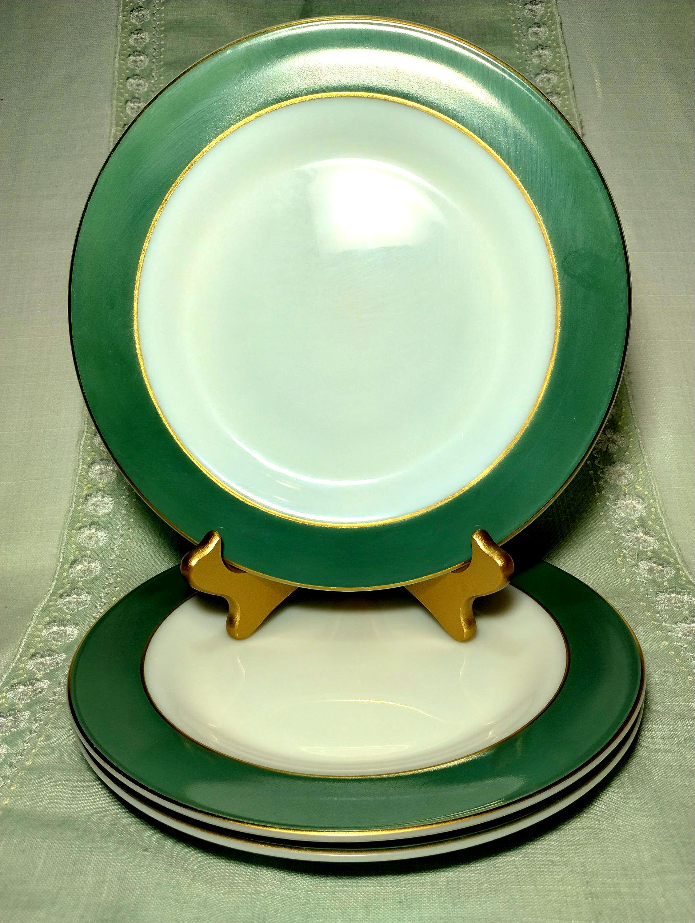 Green and Gold Dinnerware - Etsy