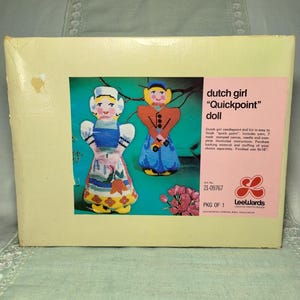Vintage LeeWards Dutch Girl "Quickpoint" Doll Needlepoint Kit No. 21-09767