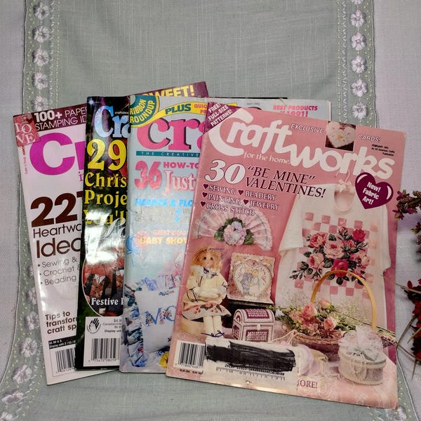 Craft Magazines - Bundle of 4 - Craft Ideas, Plans and Patterns