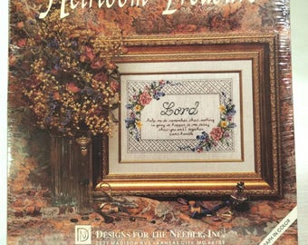 Heirloom Treasure Counted Cross Stitch Kit – Lord Design by Lois Thompson 1992 (9" x 12")
