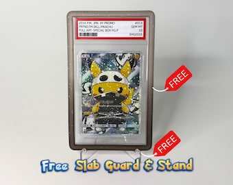 2016 Skull Grunt Poncho Pikachu Promo Proxy | Pokimon Display Card | Graded Proxy | Pikachu Ninja | PSA Case