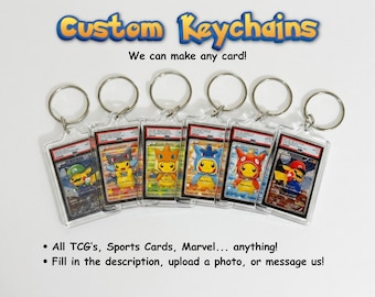 Custom Pokimon PSA 10 Mini Keychains