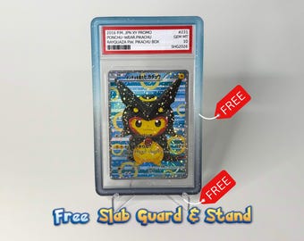 2016 Shiny Rayquaza Poncho Pikachu Promo Proxy | Pokimon Display Card | Graded Proxy | PSA Case