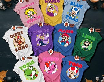 Super Mario Halloween Costume Shirt, Mario Group Matching Halloween Costume, Mario Bros Shirt, Family Halloween Party 2026