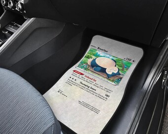 P0kemon Sn0rlax Car Mats, P0kemon Car Seat Cover, P0kemon gift, Sn0rlax Car Decor, Car Accessory, Floor mat, Sn0rlax Car Floor Protector