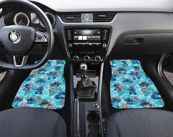 Disneyland Stitch Car Mats, Disneyland Car Decor, Disneyland gift, Car Decor, Car Accessory, Stitch Floor mat, Car Floor Protector