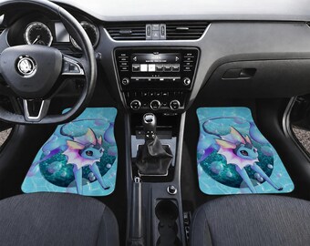 P0kemon Vaporeon Car Mats, P0kemon Eeveelutions Car Mats, P0kemon gift, Vaporeon Car Decor, Car Accessory, Floor mat, Eevee Car Protector