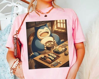 P0kemon Snorlax Ramen Shirt Unisex | Newborn, Infant, Toddler, Kids & Adult Sizes