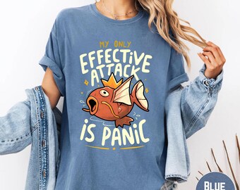 Comfort Colors Magikarp P0kemon Shirt, Funny Water P0kemon Shirt, P0kemon Fan Gift, Lucky Fish Design Anime Fans Gift, P0kemon Birthday Gift