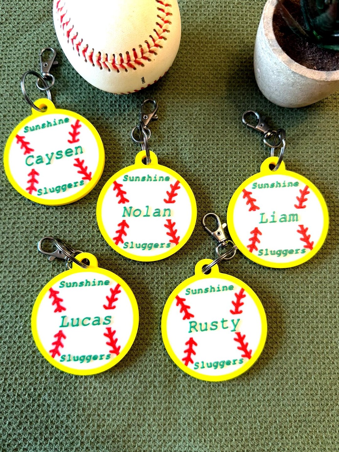 Personalized Baseball Keychain | Baseball Gift for Kids, Players ...