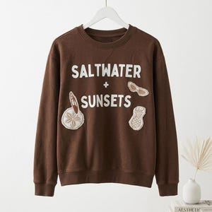 Toasted Coconut Patch'd Sunsets Crewneck