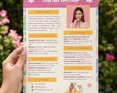 Sorority Resume Template, Sorority Rush Resume Pack, Digital Cava Editable Template with a Cover Letter