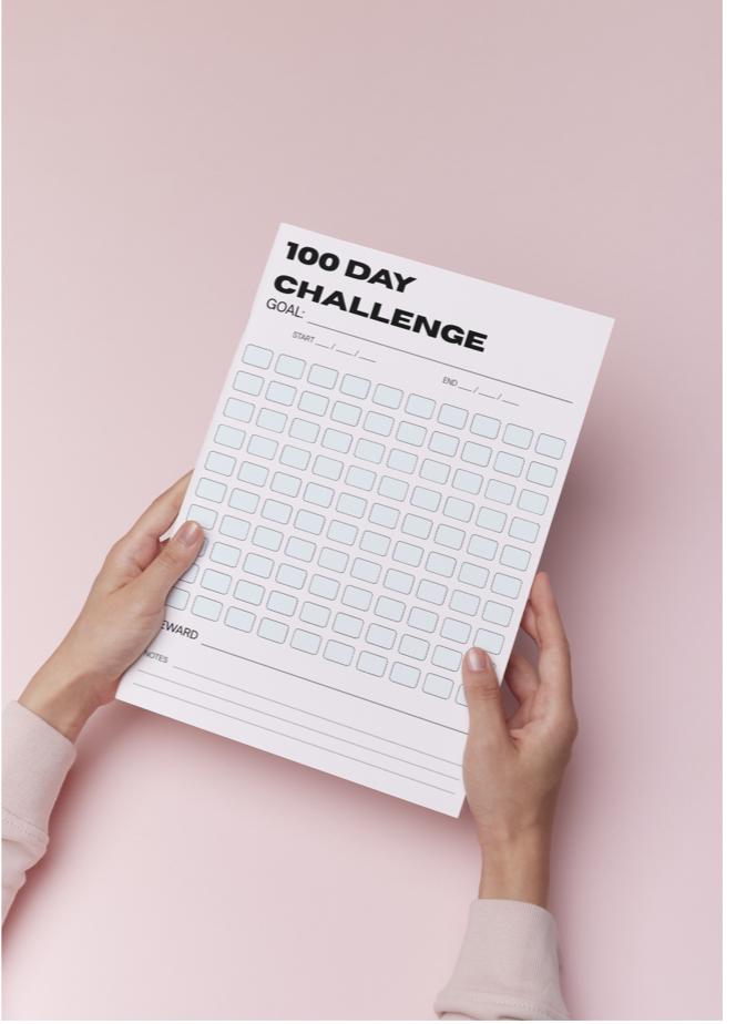 100 Day Challenge Tracker Printable, Habit Tracker Printable, Goal ...
