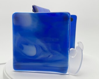 Glass coasters, blue with soft feet two sets of 4 for 25 each