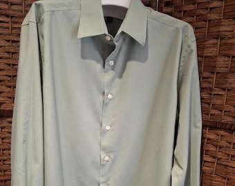 claiborne modern fit dress shirt $95 Claiborne Men Modern-Fit Blue Gray Stripe Long-Sleeve Dress Shirt 16 34/35 L