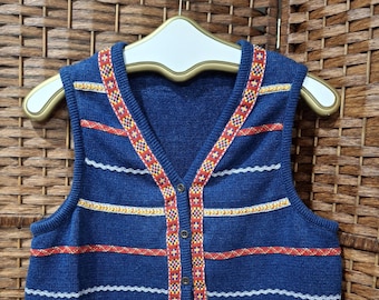 Vintage Lizwear Sweater Vest size M 100% Cotton