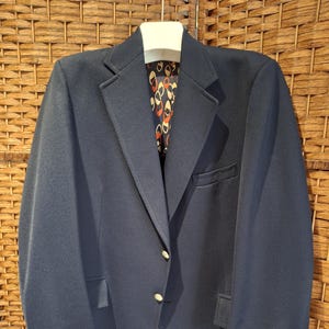 Kurtka męska Vintage Saks Fifth Avenue w kolorze ciemnoniebieskim, rozmiar 48L