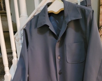 Vintage Haband 70's Leasure 2-teiliger Anzug Größe 42S gefütterte Jacke Hose 34Sx27 Seitlich elastisch 100% Plyester Toller gebrauchter Zustand