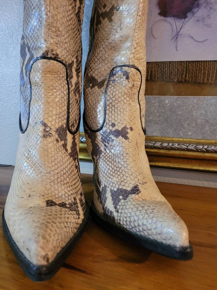 Nike Lab G Series Cowboy Boots, Sz 6b, Snakeskin