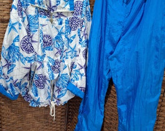 Conjunto de moletom feminino vintage Lavon by Cheerful Corp, tamanho G.