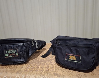 Vintage 80's 90's 1 LOT of 2 Fanny Packs  1 TA 1 B'KLYN