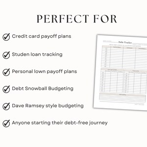 Debt payoff planner printable perfect for credit card payoff plans, student loan tracking, personal loan payoff, debt snowball budgeting, and beginners starting a debt free journey