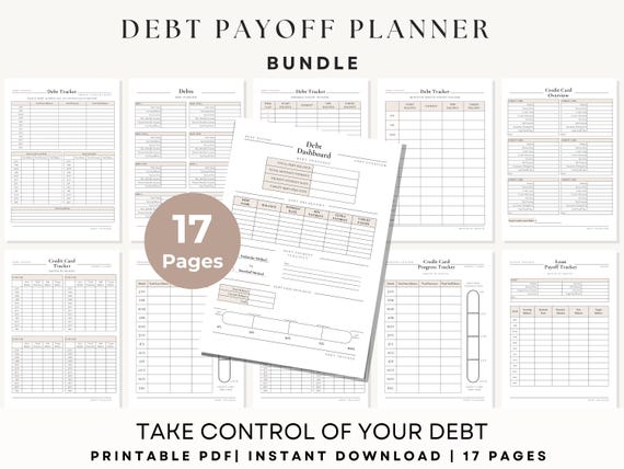 Debt Payoff Planner Printable, Debt Tracker PDF, Snowball & Avalanche Tracker, Budget Planner Insert, Minimalist Beige Finance Planner