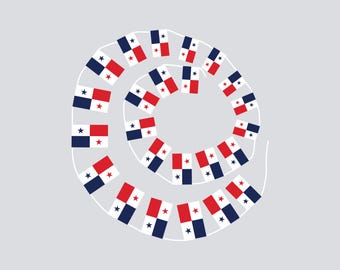 Banderas y guirnaldas de cuerda atadas a mano de Panamá