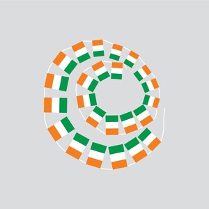 Elfenbenskusten Handbundna snörflaggor och flaggstjärnor