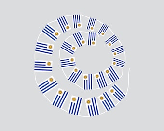 Banderas y guirnaldas de Uruguay hechas a mano