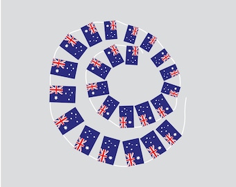 Australia Hand-Tied String Flags & Bunting