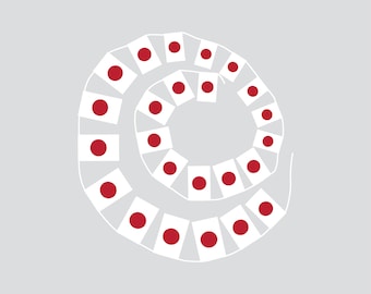 Banderines y guirnaldas japonesas atadas a mano