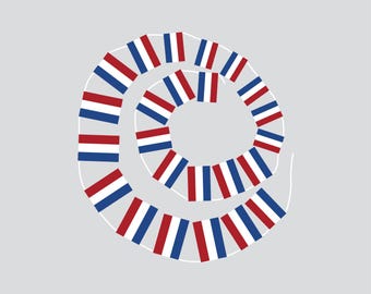 Banderas y guirnaldas de cuerda atadas a mano de los Países Bajos