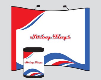 Promotional Pop Up Booth Curve Media Wall 8x10