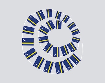 Banderas y guirnaldas de cuerda atadas a mano de Curazao