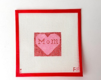 Lienzo para bordar con forma de corazón para el Día de la Madre (apto para principiantes)
