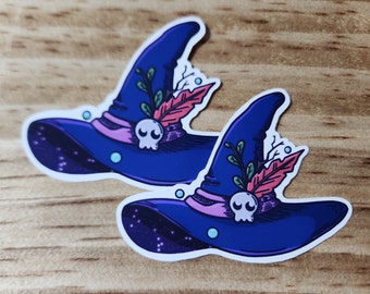 Cosmic Witchy Hat pastel vibes 3" vinyl sticker