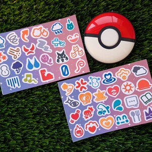 Pokémon Ribbons and Marks Sticker/Magnet Sheets imagem 2