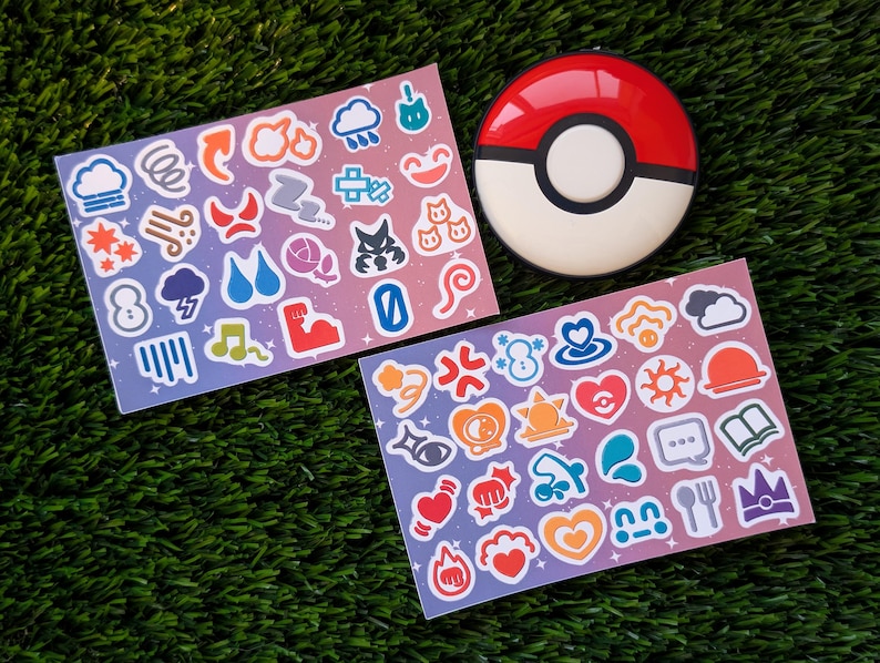 Pokémon Ribbons and Marks Sticker/Magnet Sheets imagem 2