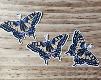 Yellow Swallowtail Butterfly 3" vinyl sticker