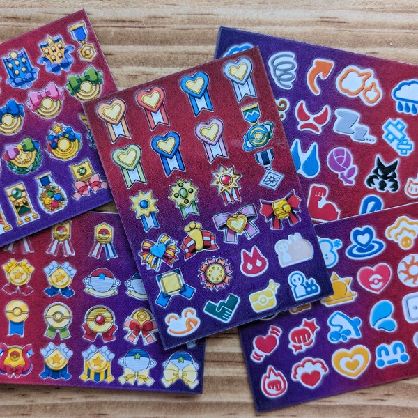 Pokémon Ribbons and Marks Sticker/Magnet Sheets