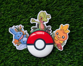 I choose you! Gen 3 pkmn starters 2.5" vinyl stickers