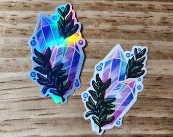 Prismatic Crystal pastel healing vibes 3" vinyl sticker