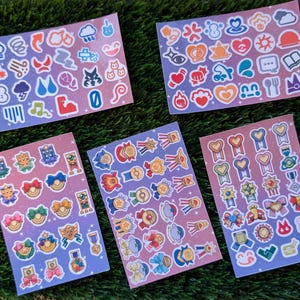 Pokémon Ribbons and Marks Sticker/Magnet Sheets imagem 1