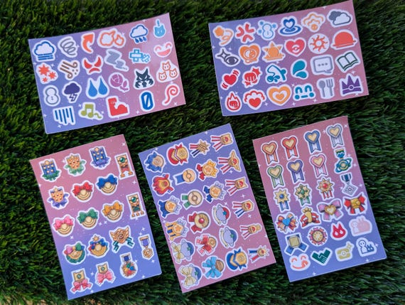 Pokémon Ribbons and Marks Sticker/Magnet Sheets