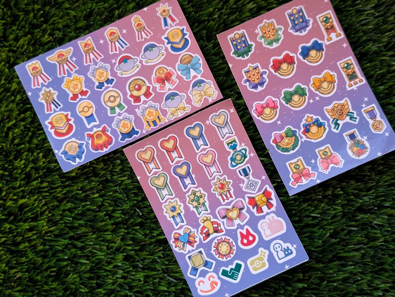 Pokémon Ribbons and Marks Sticker/Magnet Sheets imagem 3