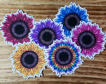 Happy colorful Sunflowers
