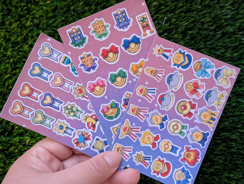 Pokémon Ribbons and Marks Sticker/Magnet Sheets imagem 4